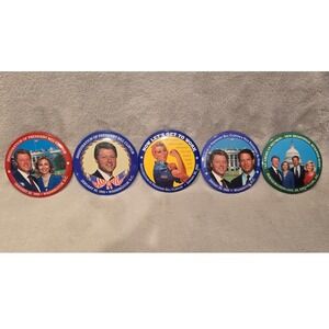 Bill Clinton Inauguration 1993 Political Memorabilia Pins Set 5 Piece Lot